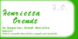 henrietta orendt business card